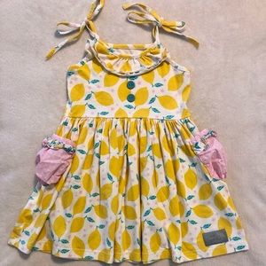 Eleanor Rose lemon dress, size 6/7